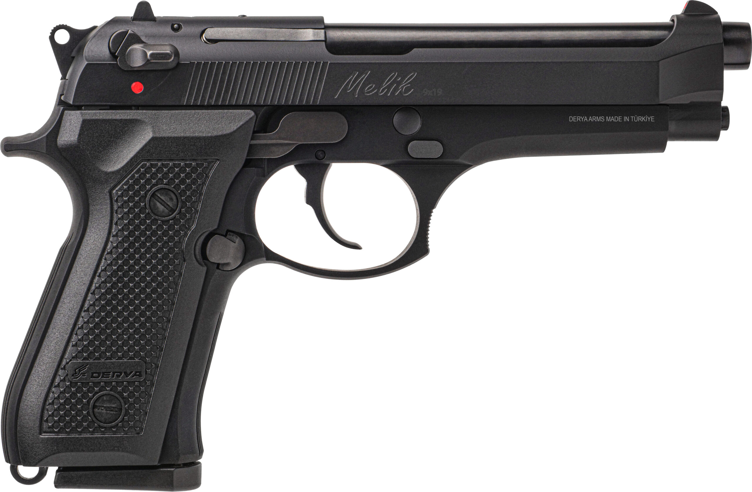 Derya Melik 9mm Luger Pistol, 15+1 Capacity, Black