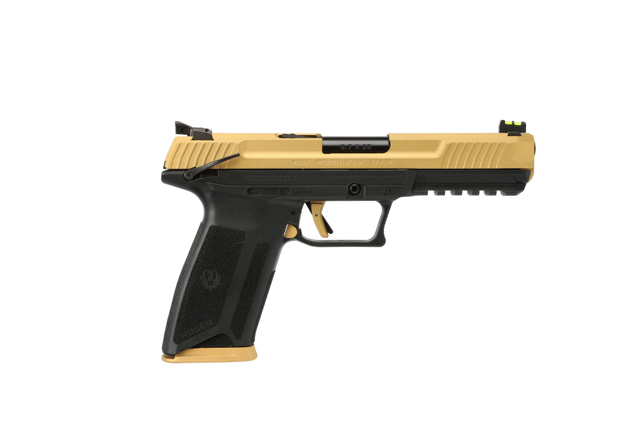 Ruger-57 5.7x28 Gold Pistol - 20+1 Capacity