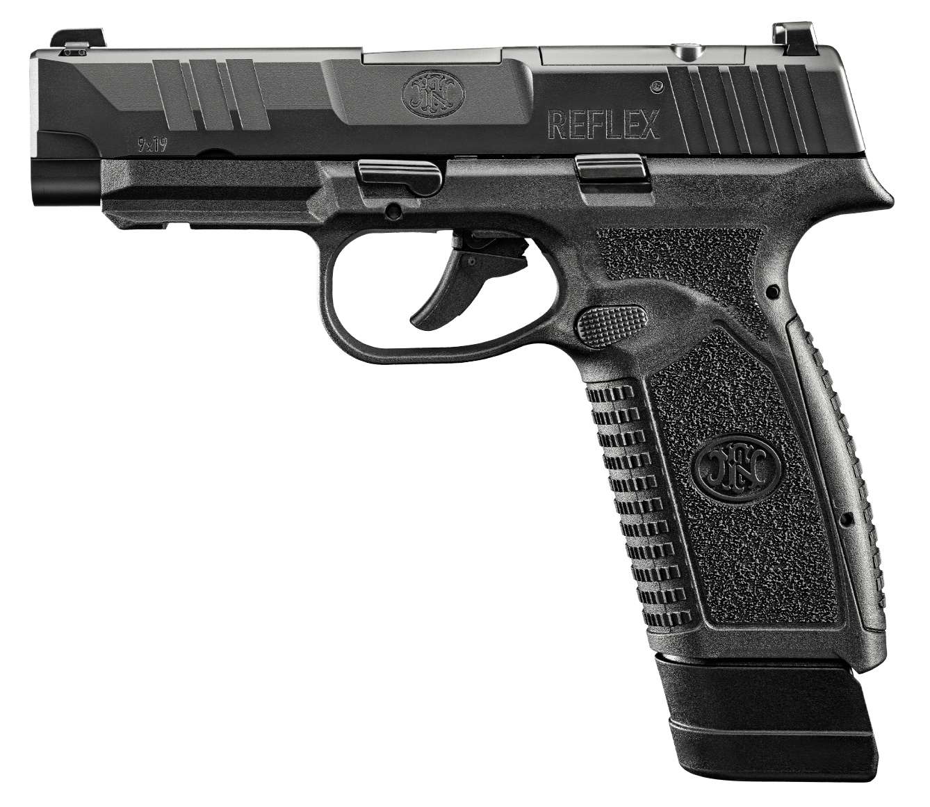 FN REFLEX XL MRD 9MM NMS BLACK 1-15RD, 1-18RD MAGAZINE