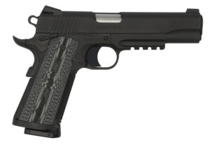 Colt Mfg O1080RGCCU CCU Rail Government 45 ACP 8+1 5" Stainless National Match Barrel, Matte Black DLC Serrated Stainless Steel Slide & Frame w/Picatinny Rail Black Scalloped G10 Grip, Ambidextrous