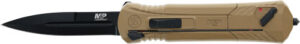 S&W M&P OTF 3.5" SINGLE EDGE - SPEAR POINT BLACK/FDE