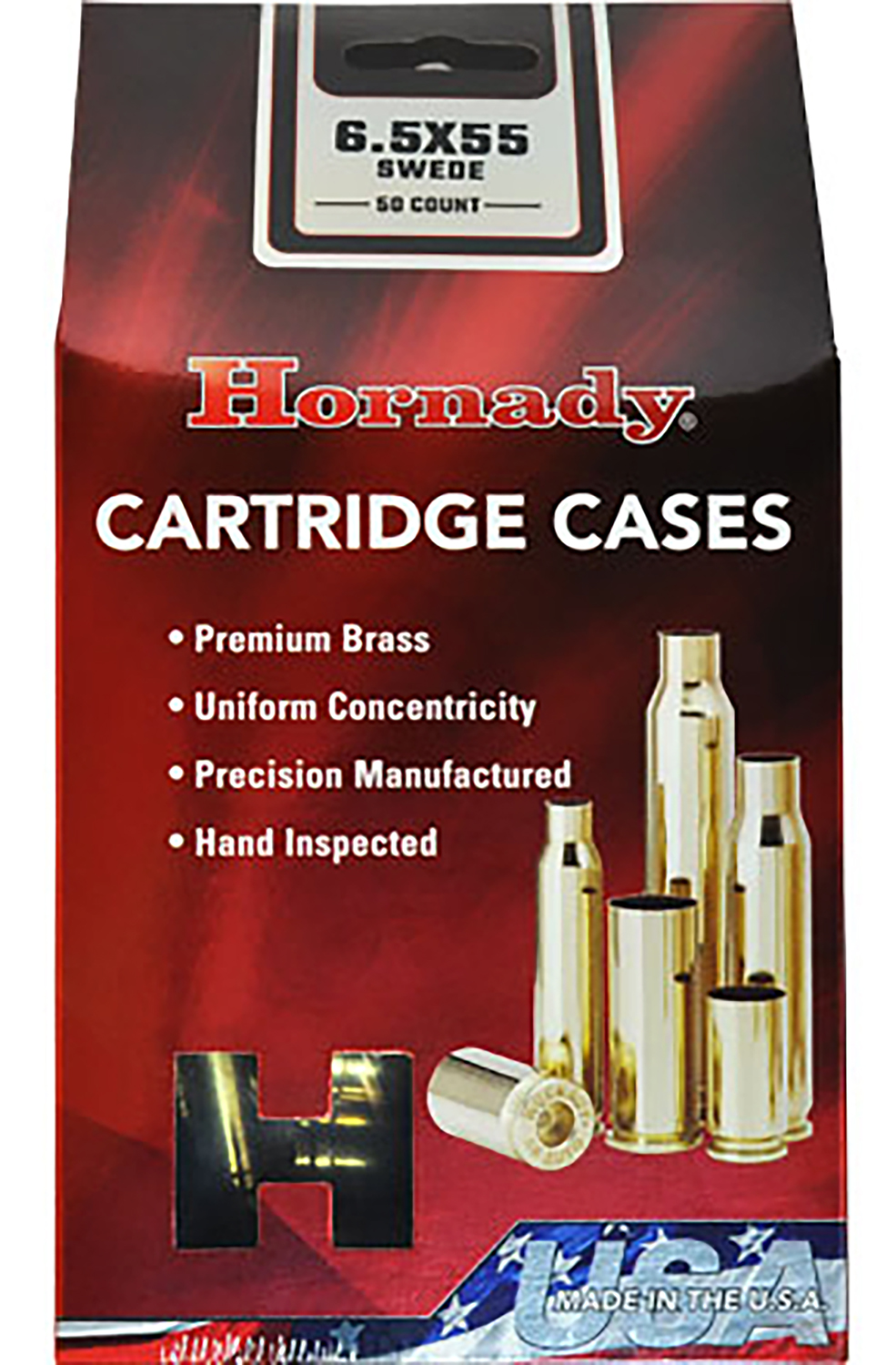 Hornady 86263 Unprimed Cases Cartridge 6.5x55 Swedish Rifle Brass