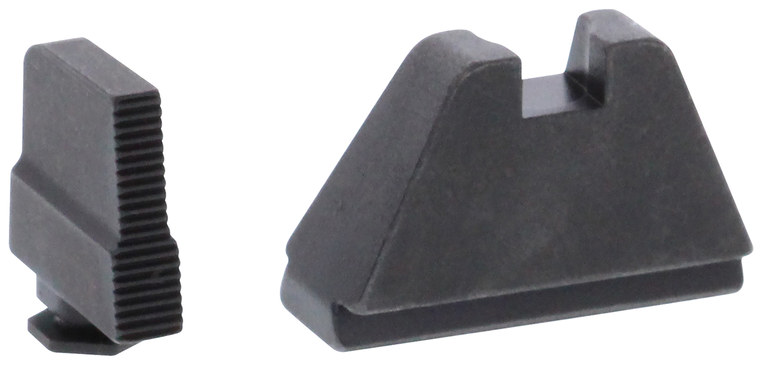 AmeriGlo GL507 Optic Compatible Sight Set for Glock 5XL Tall Serrated Front Sight-Black Rear Sight
