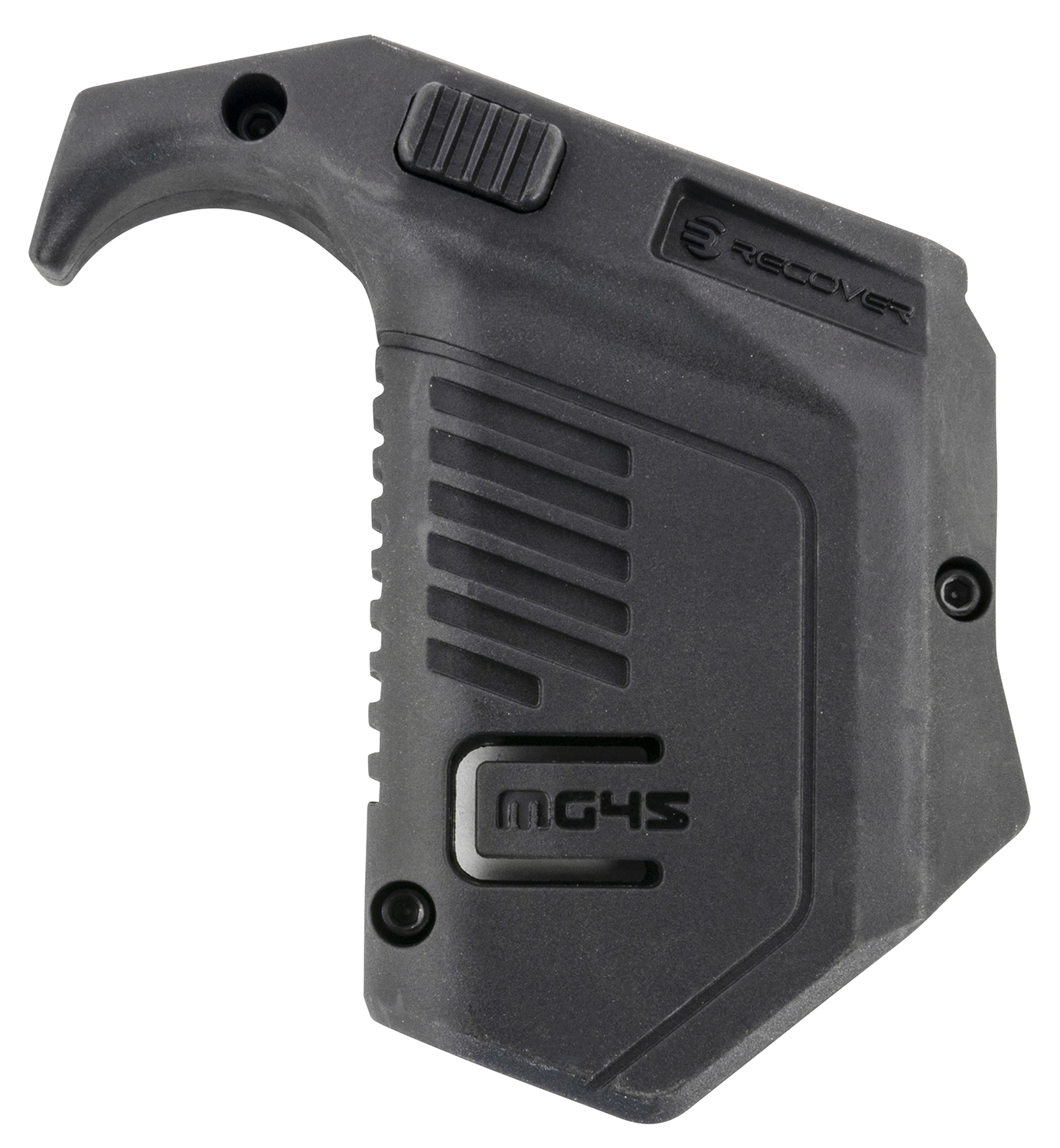 Recover Tactical MG4501 Angled Mag Pouch Double Stack, Black Polymer, 45 ACP/10mm Auto, Compatible w/ Glock