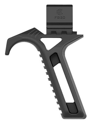 Recover Tactical FG2001 FG20  Black Polymer Angled Grip compatible with 20/20N, 20/21, 20/22 & 20/80 Stabilizers
