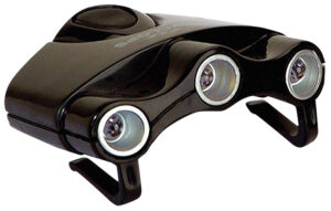 Cyclops CYCHC1W Orion Hat Clip Light 17.5 Lumens Green/White/UV LED Bulb Black Clip-On