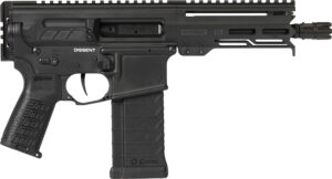 CMMG 54AA847AB Dissent  5.7x28mm 32+1 6.50", Black Cerakote Rec, OEM Grip, Picatinny Buffer Adapter, Zeroed Drop-In Single Stage Trigger
