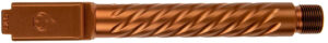 Ballistic Advantage BAPSG175T3R Premium Series  9mm Luger Fits Glock 17 Gen 5 Spiral Fluted Threaded Copper PVD Stainless Steel