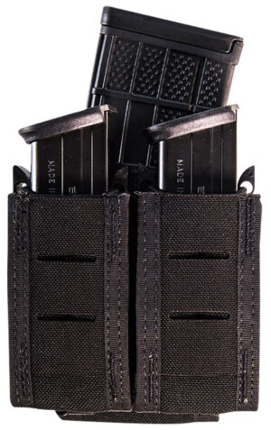 High Speed Gear 41TP02BK TACO Duty Double (2 Pistol/1 Rifle), Black Nylon with MOLLE Exterior, Fits MOLLE & 2" Belt
