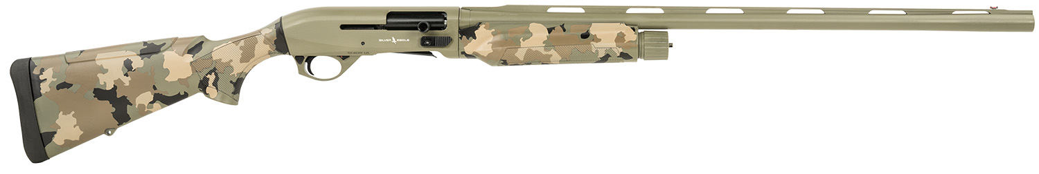 Silver Eagle Arms A21228OS3 Alpha 2  12 Gauge 3" 4+1 28" Green Cerakote Chrome Lined Vent Rib Barrel & Steel Receiver, Old School Camo Synthetic Fixed Stock
