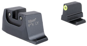 Trijicon SA240C601149 Suppressor/Optic Height Sights  Green/Tritium Yellow Outline Front Sight-Green/Tritium Black Outline Rear Sight Smith & Wesson M&P C.O.R.E./ M&P M2.0