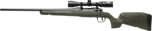Savage Arms 32183 Axis 2 XP Combo Full Size 22-250 Rem 4+1 22" Black Sporter Barrel, Black Carbon Steel Receiver Drilled & Tapped, OD Green Fixed Synthetic Stock, Weaver 3-9x40mm Scope, Left Hand