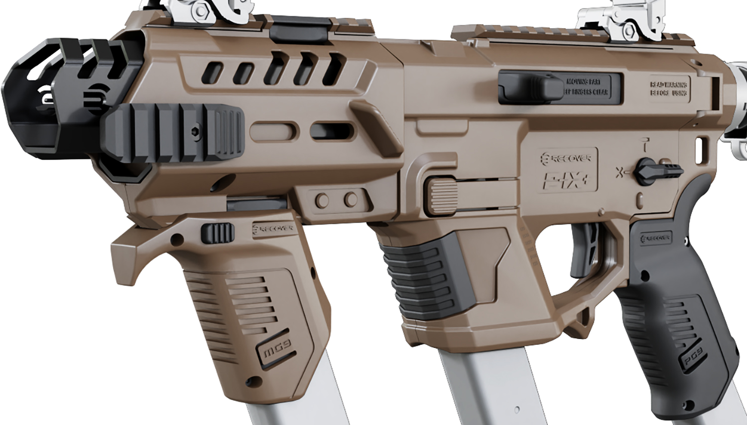 Recover Tactical PIXPMG02 P-IX+MG PG9 SR20 Metal Front Guard Tan