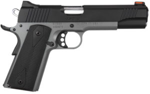 Kimber Mfg, Inc 3700693 Custom LW Shadow Ghost 45 ACP 8+1 5" Stainless Match Grade Barrel, KimPro Black Serrated Stainless Steel Slide, KimPro Gray Aluminum Frame w/Beavertail, Black Hogue Rubber Grip