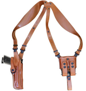 1791 Gunleather NSS2.1CBRVR  Optic Ready Shoulder Vertical Brown Fits Glock 17 Right Hand