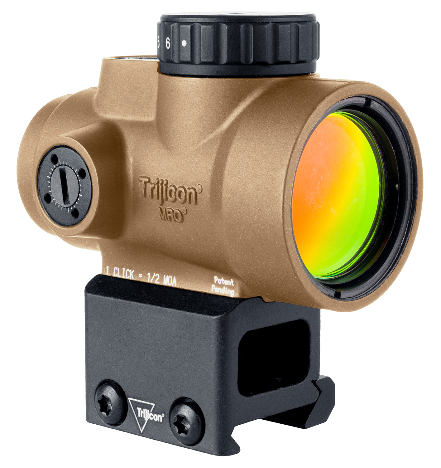 Trijicon 2200349 MRO SD Coyote Tan 1x25mm 2 MOA Green Dot Reticle Lower 1/3 Co-Witness Mount