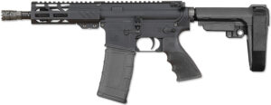 Rock River Arms BLK2132 LAR-15M  300 AAC Blackout 30+1 8" Black M-LOK Handguard, Black Aluminum Picatinny Rail Receiver, Black Polymer SB Tactical SBA3 Arm Brace, Black Hogue Rubber Grip