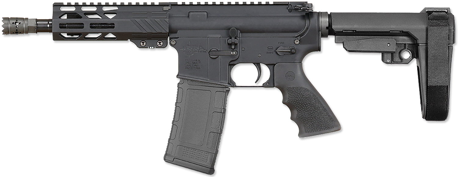 Rock River Arms BLK2132 LAR-15M 300 AAC Blackout 30+1 8" Black M-LOK Handguard, Black Aluminum Picatinny Rail Receiver, Black Polymer SB Tactical SBA3 Arm Brace, Black Hogue Rubber Grip