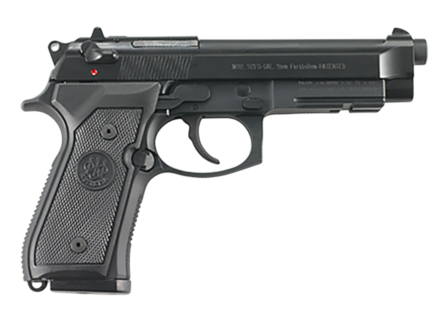 Beretta USA JS92M9A1 92FS Type M9A1 Full Size 9mm Luger 10+1 4.90" Black Barrel, Black Cerakote Steel Serrated Slide, Black Aluminum Frame w/Beavertail & Picatinny Rail, Black Textured Grip