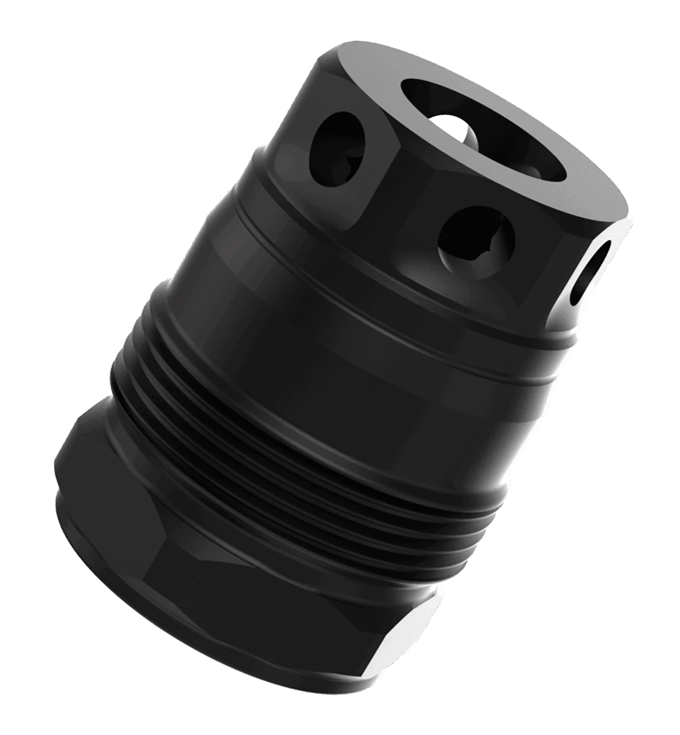 Liberty Precision Machine LPM-2011 Baby Bell Muzzle Brake Black Stainless Steel 1/2"x28 Threads 1.10" OAL