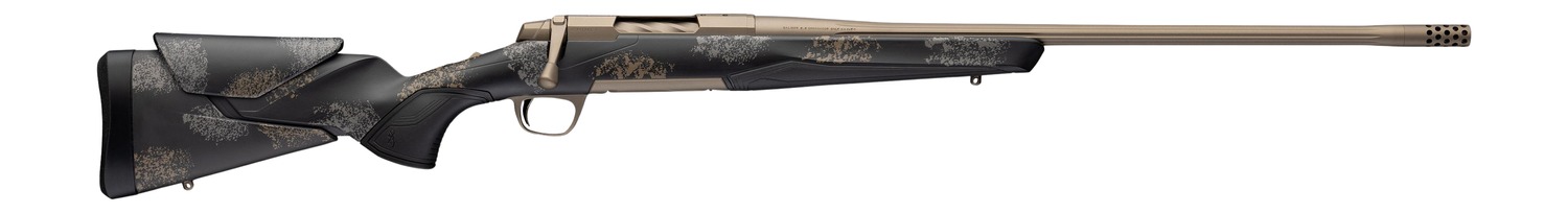Browning 036142218 X-Bolt 2 Speed HD Full Size 308 Win 4+1 22" Smoked Bronze Cerakote Fluted Threaded Barrel, Smoked Bronze Cerakote Steel Drilled & Tapped Receiver, Bronze/Gray Camo w/Black Overmold