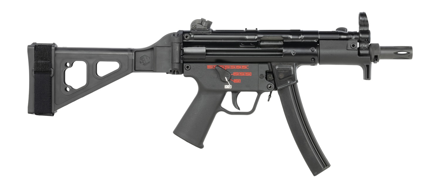 Century Arms HG6035NBN AP5 Navy 9mm Luger 30+1 5.80" Manganese Phosphate Threaded Barrel, Black Lacquer Over Manganese Phosphate Steel Stamped Receiver, Pistol Brace, Black Navy Style Grip