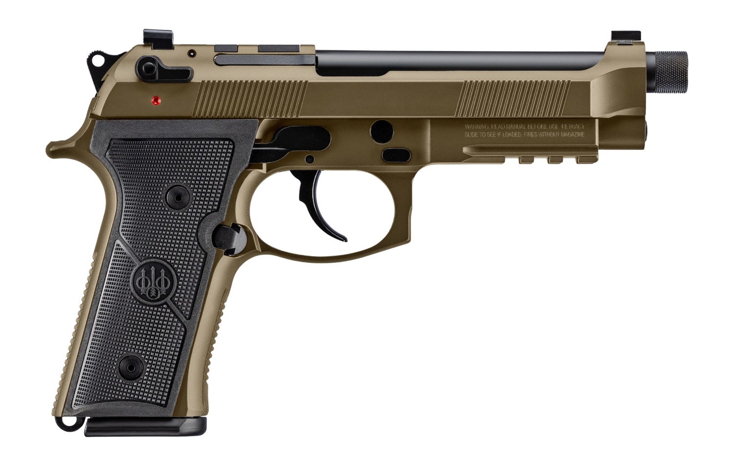 Beretta USA JS92M9A4GBRZ15 M9A4 Overlanding Full Size Frame 9mm Luger 15+1 5.10" Black Threaded Barrel, Nomad Bronze Cerakote Steel Optic Ready/Serrated Slide, Nomad Bronze Cerakote Aluminum Frame w/B