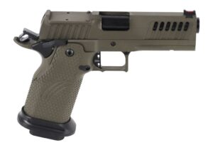 Fierce Firearms FGZ-9-C-GB-CS Grizz Commander 9mm Luger 10+1 4.25" Black Bull Barrel, Optic Ready/Serrated Slide, OD Green Cerakote w/Black Controls Steel Frame w/Accessory Rail, RMR Footprint