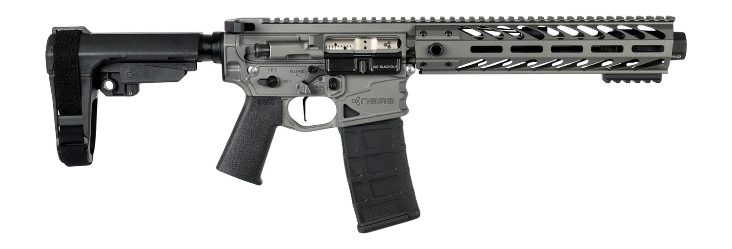 Nemo Arms BL-300-8P Battle-Light 300 Blackout 30+1 8" Black Threaded Barrel, Tungsten Anodized Aluminum Receiver w/Picatinny Rail, M-LOK Handguard, Black Polymer SB Tactical SBA3 Brace, Magpul MOE Gr