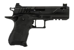 Oa Defense  2311 Pro Compact Frame 9mm Luger 15+1 4.25" Ported Barrel, DLC Black Steel Optic Ready/Serrated Slide, Black Aluminum Frame w/Picatinny Rail, Black Polymer Grip, Ambidextrous