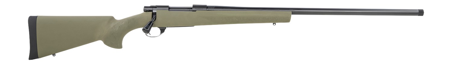 Howa HGR25CRHBG 1500 Hogue 25 Creedmoor 5+1 24" Matte Black Threaded Steel Barrel, Drilled & Tapped Receiver, Green Hogue OverMolded Synthetic Stock, Right Hand