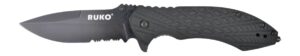 RUKO RUK0182SBBK  440C 3-1/4"SERRATED FOLDING BBPS