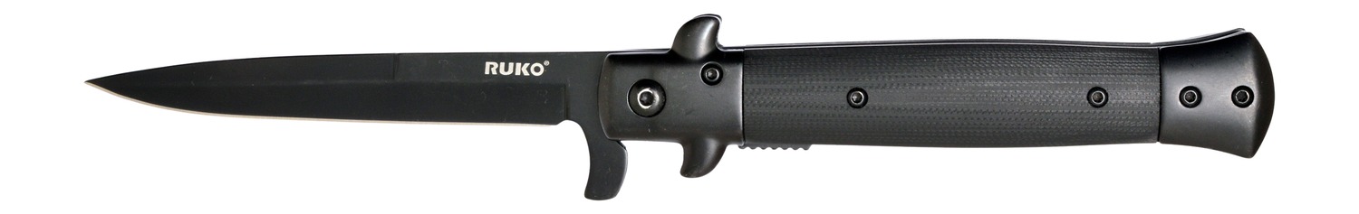 RUKO RUK0184BK 420A 4"BLKOUT FOLDING G10