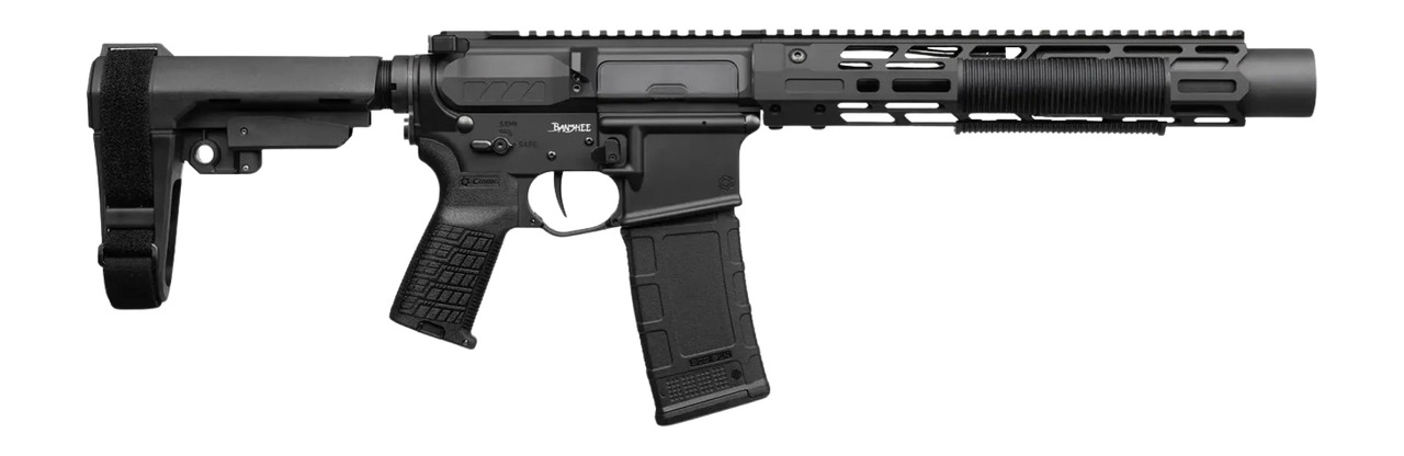 CMMG 30A0ED0-AB Zeroed Banshee Mk4 300 Blackout 30+1 6.50" Black Nitride Threaded Barrel, Black Armor Cerakote Aluminum Receiver w/Picatinny Rail, M-LOK Handguard, Black Polymer CMMG RipBrace, CMMG Ze