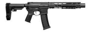 CMMG 94A68CD-AB Zeroed Banshee Mk4 9mm Luger 33+1 6.50" Black Nitride Threaded Barrel, Black Armor Cerakote Aluminum Receiver w/Picatinny Rail, M-LOK Handguard, Black Polymer CMMG RipBrace, CMMG Zeroe