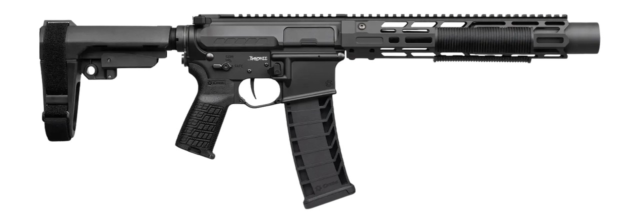 CMMG 94A68CD-AB Zeroed Banshee Mk4 9mm Luger 33+1 6.50" Black Nitride Threaded Barrel, Black Armor Cerakote Aluminum Receiver w/Picatinny Rail, M-LOK Handguard, Black Polymer CMMG RipBrace, CMMG Zeroe