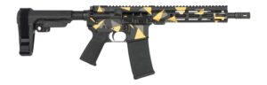 Shark Coast Tactical SCC07176GEO-P Geodesic  5.56 NATO 30+1 10.50" Black Nitride Threaded Barrel, Aluminum Receiver w/Picatinny Rail, M-LOK Handguard, Polymer SB Tactical SBA3 Brace, Polymer Grip