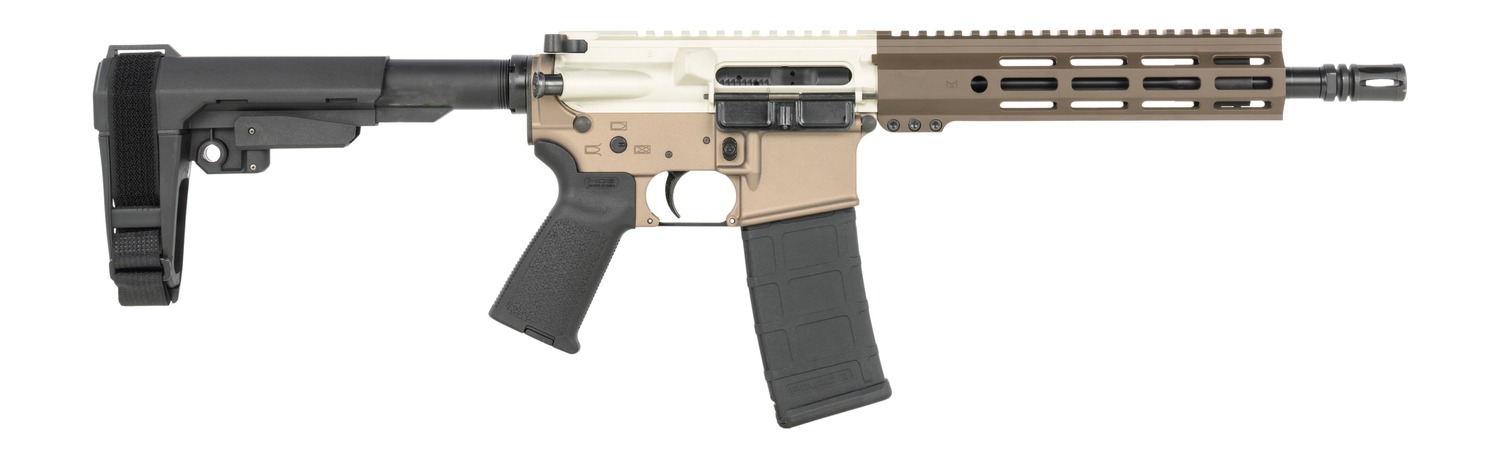 Shark Coast Tactical SCC07299SIESTA-P Siesta 5.56 NATO 30+1 10.50" Black Nitride Threaded Barrel, Aluminum Receiver w/Picatinny Rail, M-LOK Handguard, Polymer SB Tactical SBA3 Brace, Polymer Grip