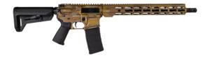 Shark Coast Tactical SCC101952AFDE Anime-15  5.56 NATO 30+1 16" Black Nitride Threaded Barrel, Flat Dark Earth Cerakote Aluminum Receiver w/Picatinny Rail, M-LOK Handguard, Magpul Collapsible Black Po