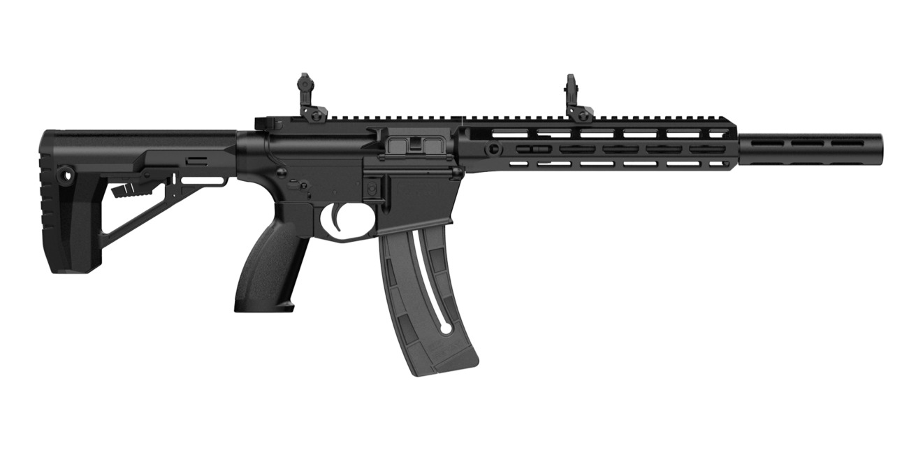 Retay USA RA1522BLKPOLYMLOK10 RA1522 22 LR 10+1 18" Black Chrome Threaded Barrel, Black Chrome Polymer Receiver w/Picatinny Rail,  M-LOK Handguard, Adjustable Black Polymer Stock & Grip
