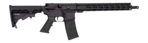 Andro Corp Industries 30016BB ACI-15 Bravo 300 Blackout 30+1 16" Black Nitride Threaded Barrel, Black Anodized Aluminum Receiver w/Picatinny Rail, M-LOK Handguard, M4 Black Polymer Stock, Black A2 Gri