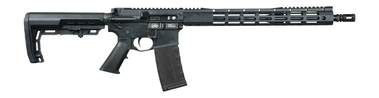 Black Rain Ordnance BRO-26052801 Spec15 5.56 NATO 30+1 16" Black Nitride Barrel, Matte Black Cerakote Aluminum Receiver w/Picatinny Rail, M-LOK Handguard, MFT Minimalist Black Polymer Stock, Black G.I