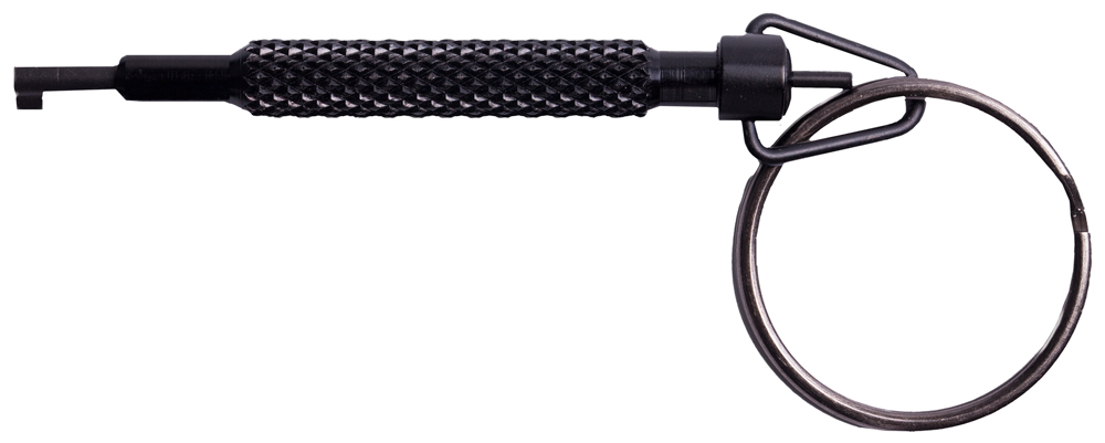 Uzi Accessories UZIKEYROTATI Handcuff Key Rotating Black Metal 0.90 oz