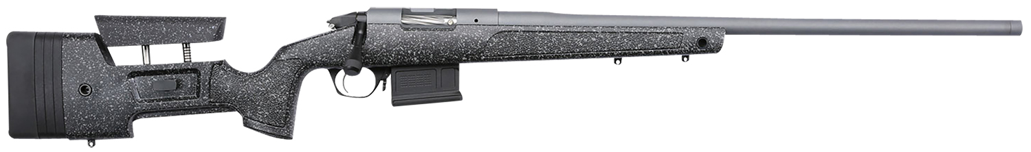 Bergara Rifles BPR2065MC Premier HMR Pro 6.5 Creedmoor 5+1 24" Threaded Barrel, Tactical Gray Cerakote,  Black with Gray Fleck Stock
