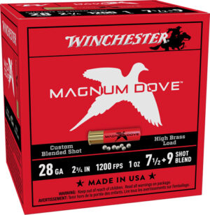WINCHESTER MAGNUM DOVE 28GA - 2.75" 1OZ #7.5&9 25RD 10BX/CS