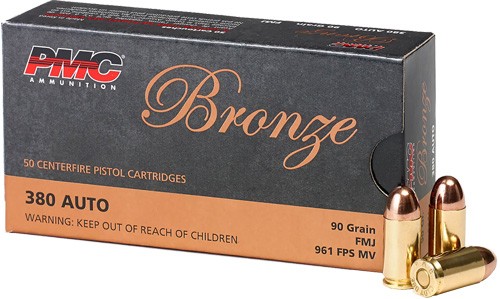 PMC 380 ACP 90GR FMJ - 50RD 20BX/CS