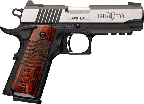 BROWNING 1911-380 BLACK LABEL - MED PRO 380ACP 3.62" RAIL 250