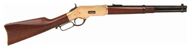 CIMARRON 1866 YELLOWBOY 38SPL - 16" BRASS/BLUED WALNUT
