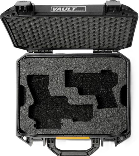 PELICAN PRECUT VAULT FOR 2 - GUNS AND MAGS UNIVERSAL BLACK