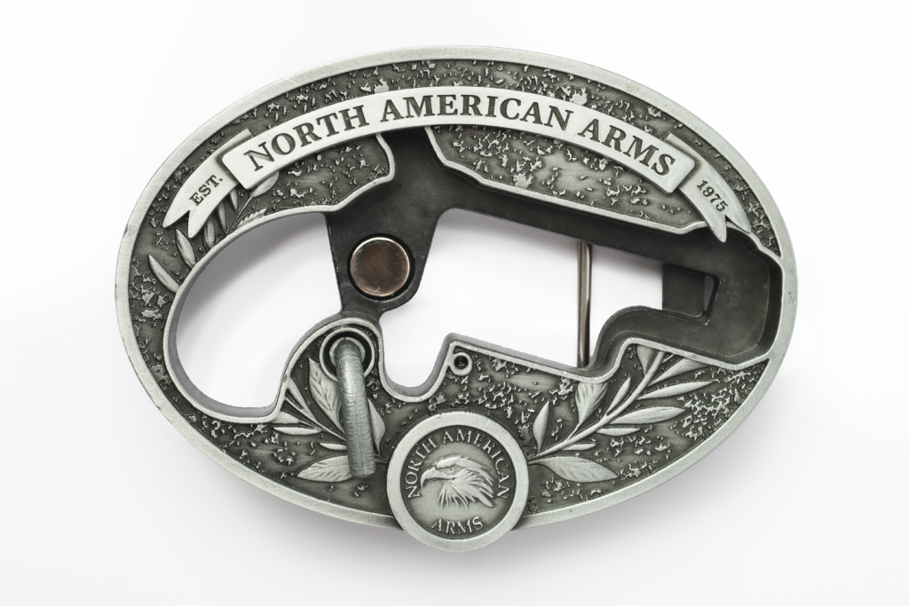 NORTH AMERICAN ARMS LR OVAL ORNATE BELT BUCKLE